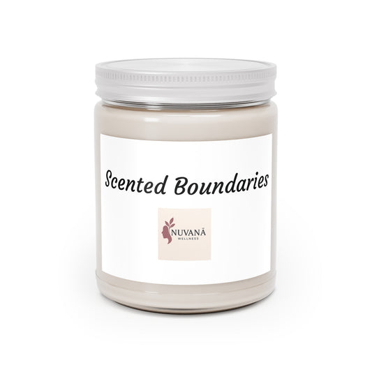 "Scented Boundaries" Scented Soy Candles with White Lid, 9oz